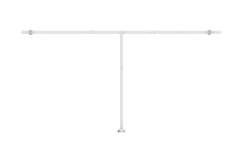Automatisk markise med vindsensor og LED 600x300 cm kremhvit - Krem - Hagemøbler - Solbeskyttelse - Markiser - Balkongmarkise