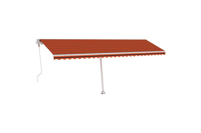 Automatisk markise med vindsensor og LED 600x300cm - Oransj - Hagemøbler - Solbeskyttelse - Markiser - Balkongmarkise