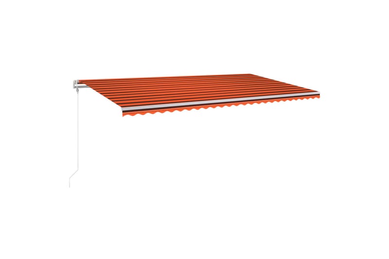 Automatisk markise med vindsensor og LED 600x300cm - Oransj - Hagemøbler - Solbeskyttelse - Markiser - Balkongmarkise