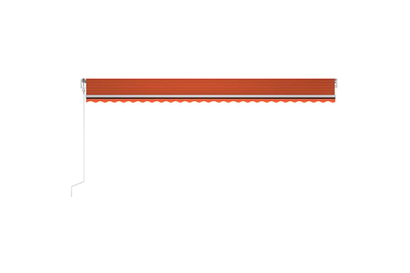 Automatisk markise med vindsensor og LED 600x300cm - Oransj - Hagemøbler - Solbeskyttelse - Markiser - Balkongmarkise