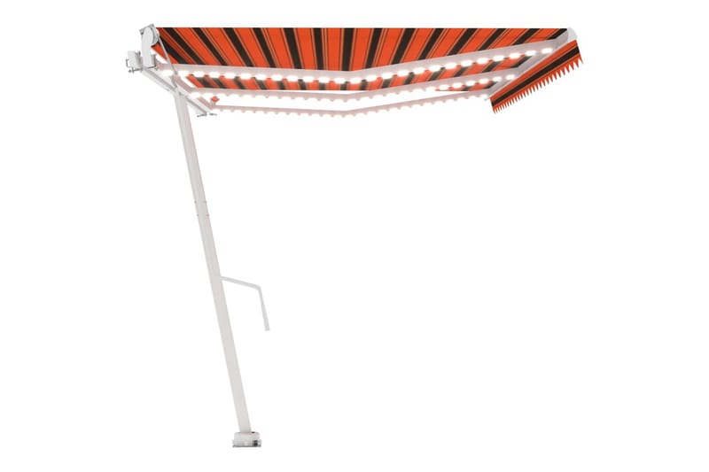 Automatisk markise med vindsensor og LED 600x300cm - Oransj - Hagemøbler - Solbeskyttelse - Markiser - Balkongmarkise