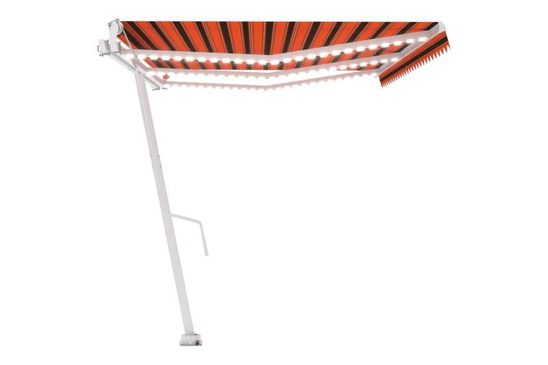 Automatisk markise med vindsensor og LED 600x300cm - Oransj - Balkongmarkise - Markiser - Terrassemarkise