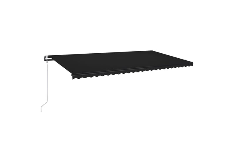 Automatisk markise med vindsensor og LED 600x350 cm antrasit - Antrasittgrå - Hagemøbler - Solbeskyttelse - Markiser - Balkongmarkise