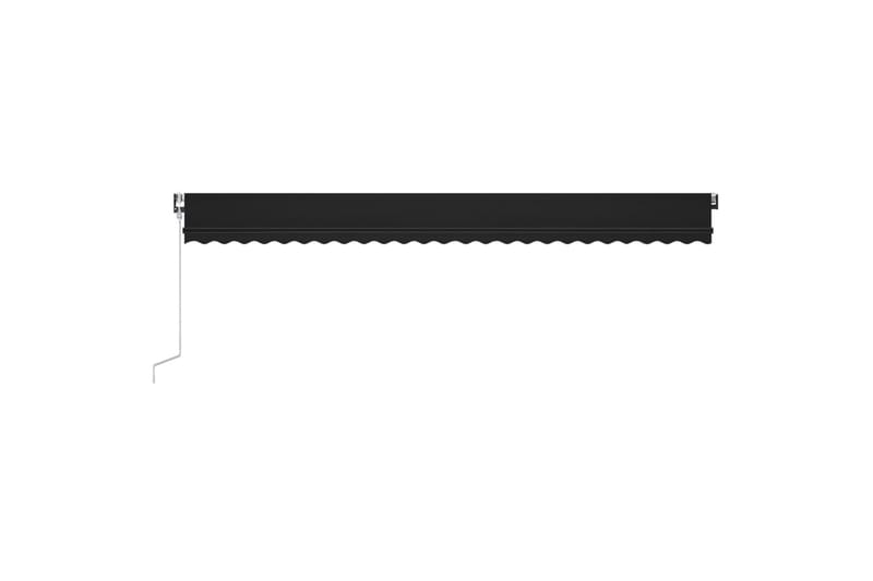 Automatisk markise med vindsensor og LED 600x350 cm antrasit - Antrasittgrå - Balkongmarkise - Markiser - Terrassemarkise