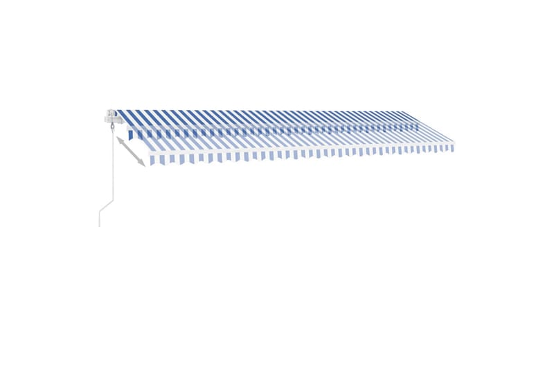 Automatisk markise med vindsensor og LED 600x350 cm - Blå - Hagemøbler - Solbeskyttelse - Markiser - Balkongmarkise
