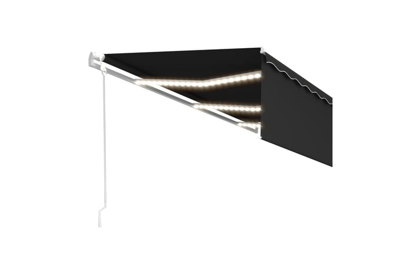 Automatisk markise rullegardin LED vindsensor 6x3 m - Antrasittgrå - Hagemøbler - Solbeskyttelse - Markiser - Vindusmarkise