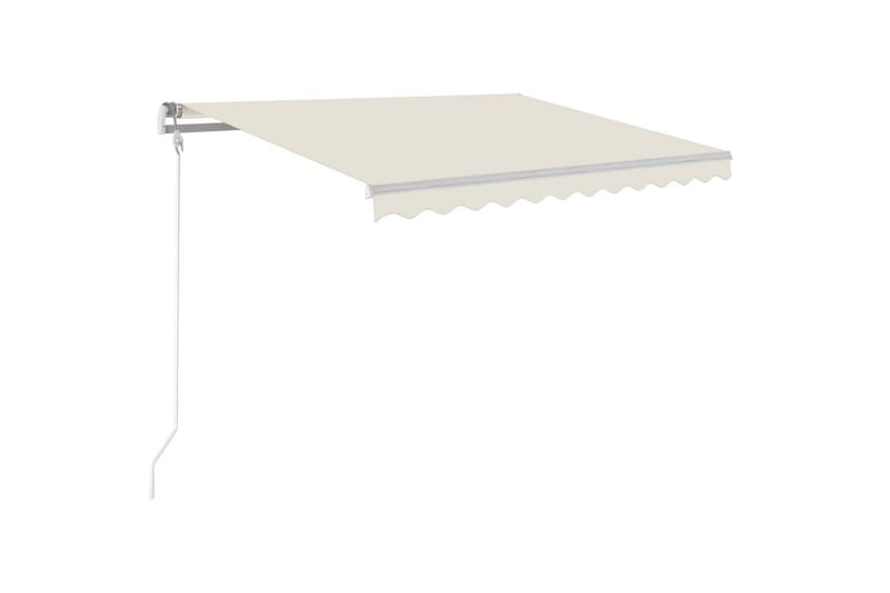 Automatisk uttrekkbar markise 300x250 cm kremhvit - Krem - Hagemøbler - Solbeskyttelse - Markiser - Balkongmarkise