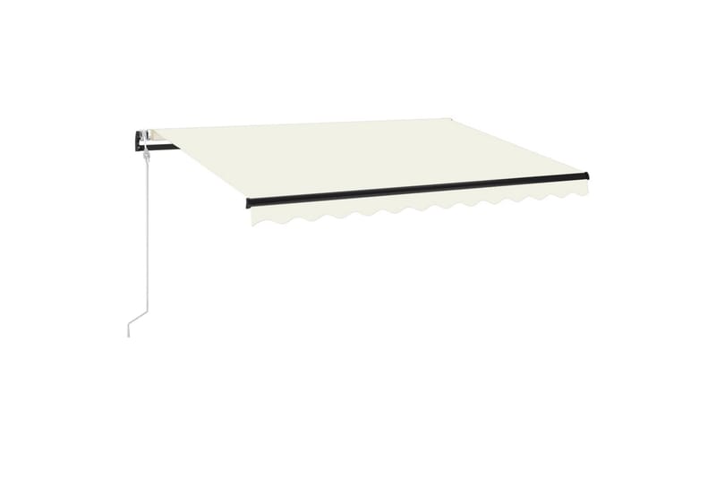 Automatisk uttrekkbar markise 350x250 cm kremhvit - Krem - Hagemøbler - Solbeskyttelse - Markiser - Balkongmarkise