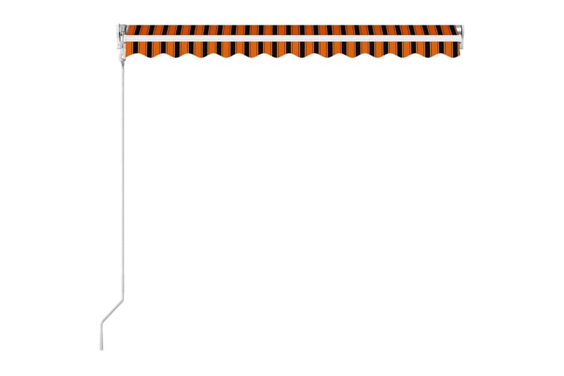 Automatisk uttrekkbar markise 350x250 cm oransje og brun - Balkongmarkise - Markiser - Terrassemarkise