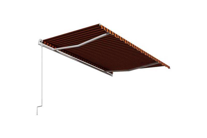 Automatisk uttrekkbar markise 400x300 cm oransje og brun - Hagemøbler - Solbeskyttelse - Markiser - Balkongmarkise