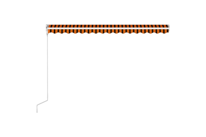 Automatisk uttrekkbar markise 400x300 cm oransje og brun - Balkongmarkise - Markiser - Terrassemarkise