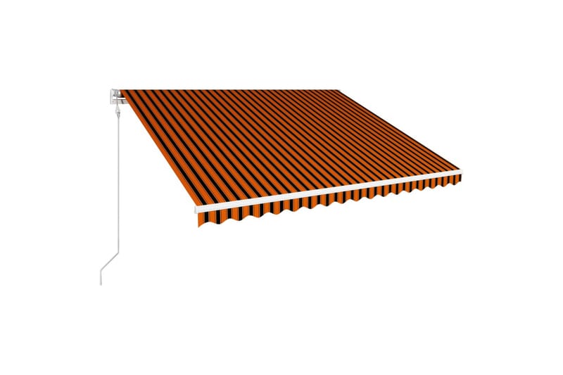 Automatisk uttrekkbar markise 400x300 cm oransje og brun - Hagemøbler - Solbeskyttelse - Markiser - Balkongmarkise