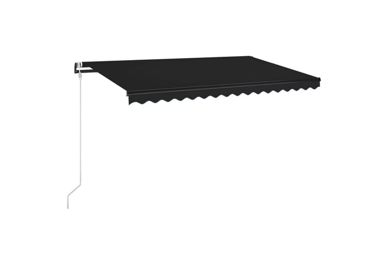 Automatisk uttrekkbar markise 400x350 cm antrasitt - Antrasittgrå - Hagemøbler - Solbeskyttelse - Markiser - Balkongmarkise