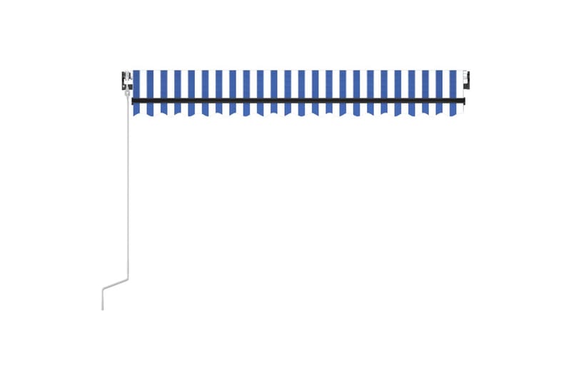 Automatisk uttrekkbar markise 400x350 cm blå og hvit - Blå - Hagemøbler - Solbeskyttelse - Markiser - Balkongmarkise