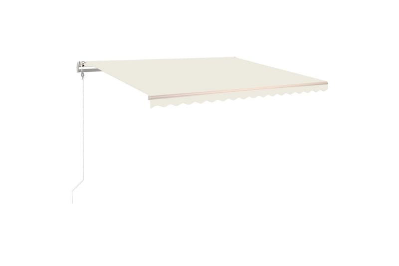 Automatisk uttrekkbar markise 450x300 cm kremhvit - Krem - Hagemøbler - Solbeskyttelse - Markiser - Balkongmarkise