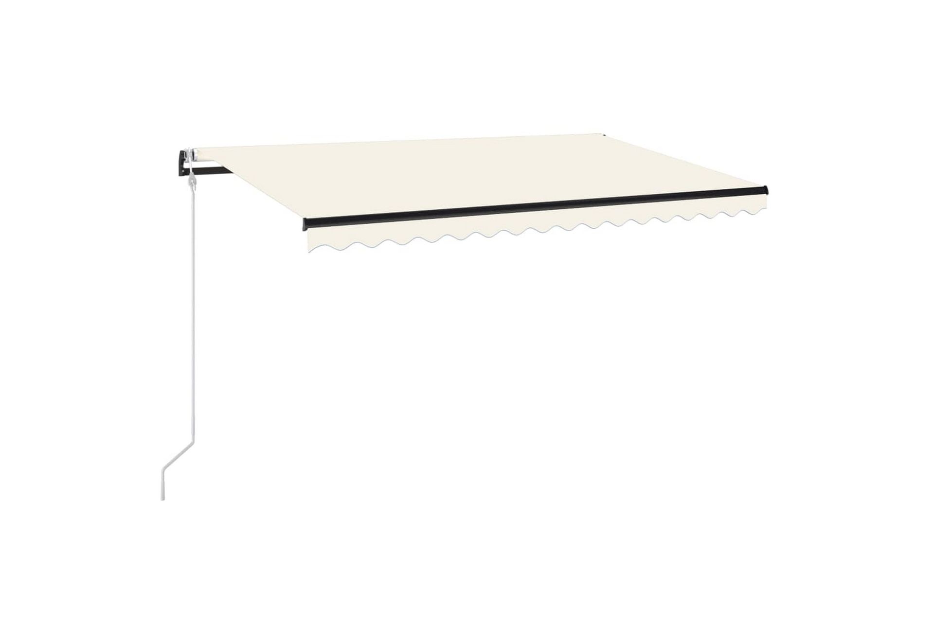 Automatisk uttrekkbar markise 450x350 cm kremhvit - Krem - Hagemøbler - Solbeskyttelse - Markiser - Balkongmarkise