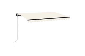 Automatisk uttrekkbar markise 450x350 cm kremhvit - Krem - Hagemøbler - Solbeskyttelse - Markiser - Balkongmarkise