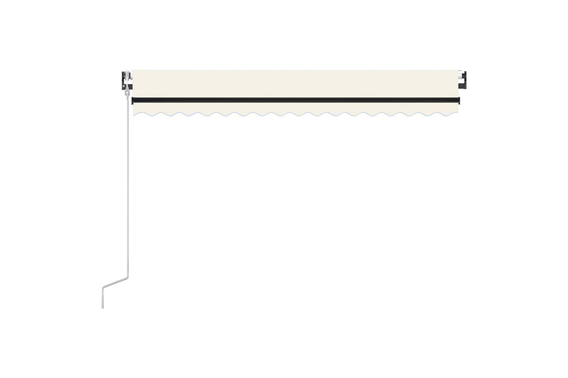 Automatisk uttrekkbar markise 450x350 cm kremhvit - Krem - Hagemøbler - Solbeskyttelse - Markiser - Balkongmarkise
