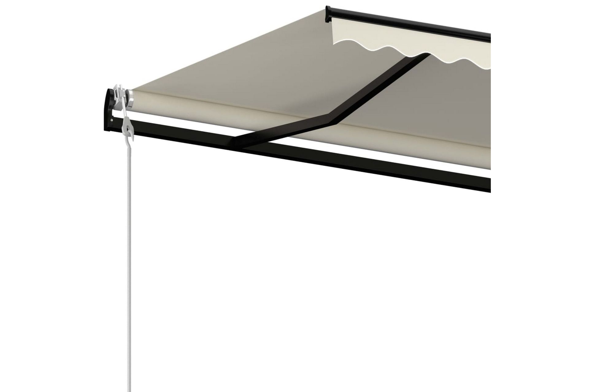 Automatisk uttrekkbar markise 450x350 cm kremhvit - Krem - Hagemøbler - Solbeskyttelse - Markiser - Balkongmarkise
