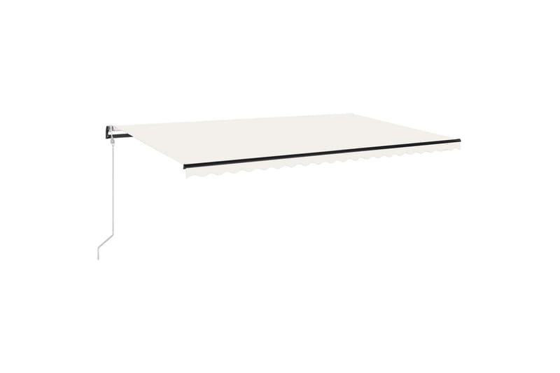 Automatisk uttrekkbar markise 500x300 cm kremhvit - Krem - Hagemøbler - Solbeskyttelse - Markiser - Balkongmarkise