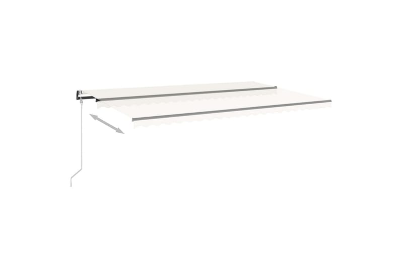 Automatisk uttrekkbar markise 500x300 cm kremhvit - Krem - Hagemøbler - Solbeskyttelse - Markiser - Balkongmarkise