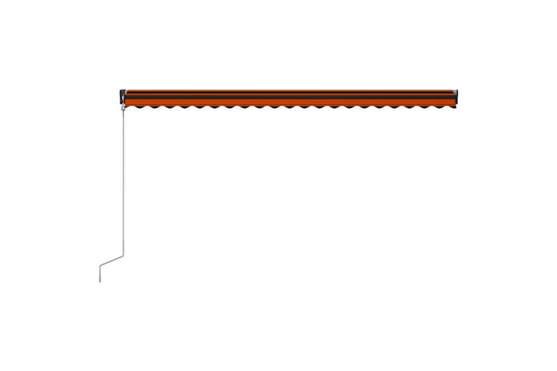 Automatisk uttrekkbar markise 500x300 cm oransje & brun - Vindusmarkise - Markiser