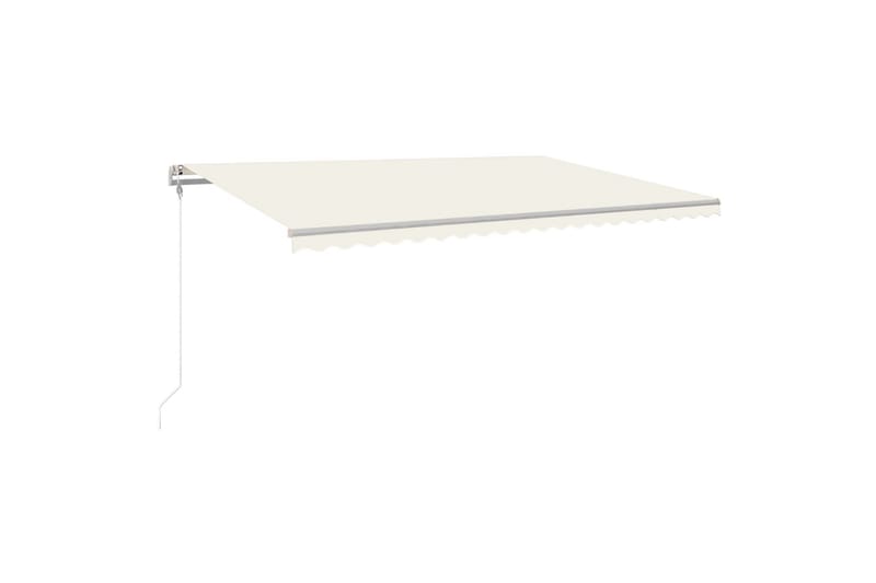 Automatisk uttrekkbar markise 500x350 cm kremhvit - Krem - Hagemøbler - Solbeskyttelse - Markiser - Balkongmarkise