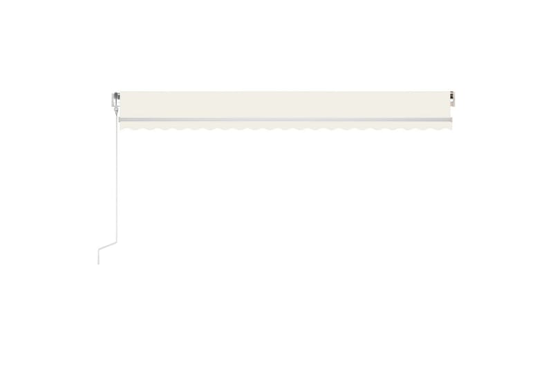 Automatisk uttrekkbar markise 500x350 cm kremhvit - Krem - Hagemøbler - Solbeskyttelse - Markiser - Balkongmarkise