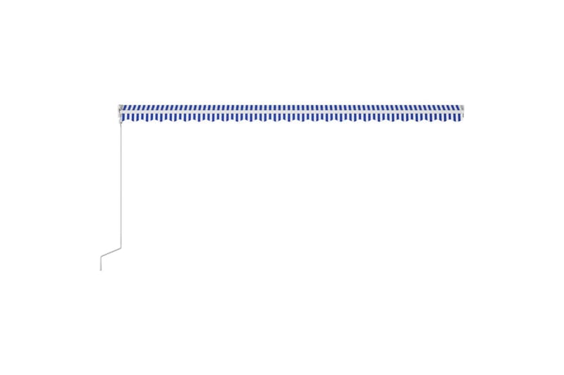 Automatisk uttrekkbar markise 600x300 cm blå og hvit - Balkongmarkise - Markiser - Terrassemarkise