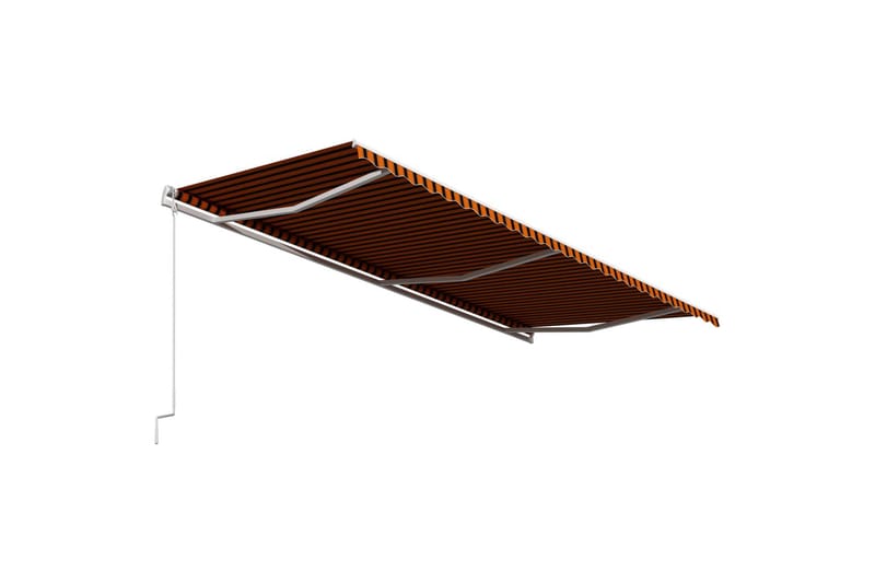 Automatisk uttrekkbar markise 600x300 cm oransje og brun - Balkongmarkise - Markiser - Terrassemarkise