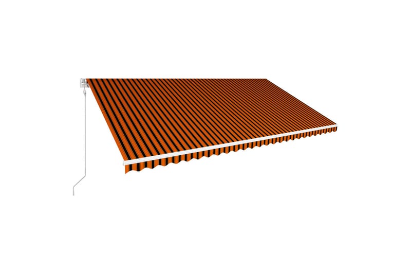 Automatisk uttrekkbar markise 600x300 cm oransje og brun - Hagemøbler - Solbeskyttelse - Markiser - Balkongmarkise