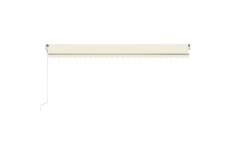 Automatisk uttrekkbar markise 600x350 cm kremhvit - Krem - Hagemøbler - Solbeskyttelse - Markiser - Balkongmarkise