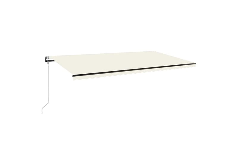 Automatisk uttrekkbar markise 600x350 cm kremhvit - Krem - Hagemøbler - Solbeskyttelse - Markiser - Balkongmarkise
