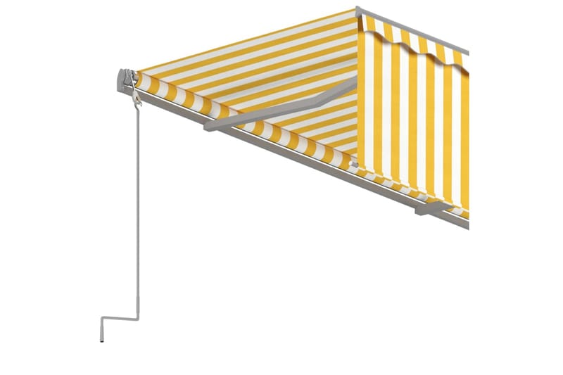 Automatisk uttrekkbar markise med rullegardin 4,5x3m - Gul - Vindusmarkise - Markiser - Solbeskyttelse vindu