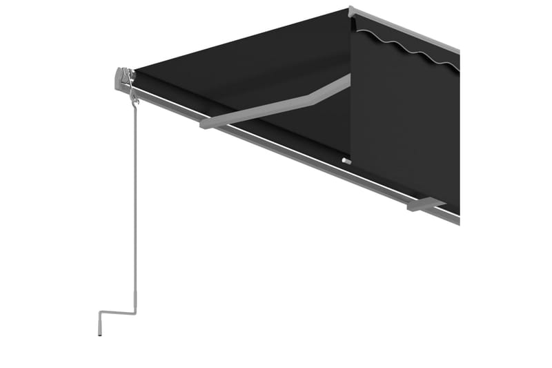 Automatisk uttrekkbar markise med rullegardin 4x3 m - Antrasittgrå - Vindusmarkise - Markiser
