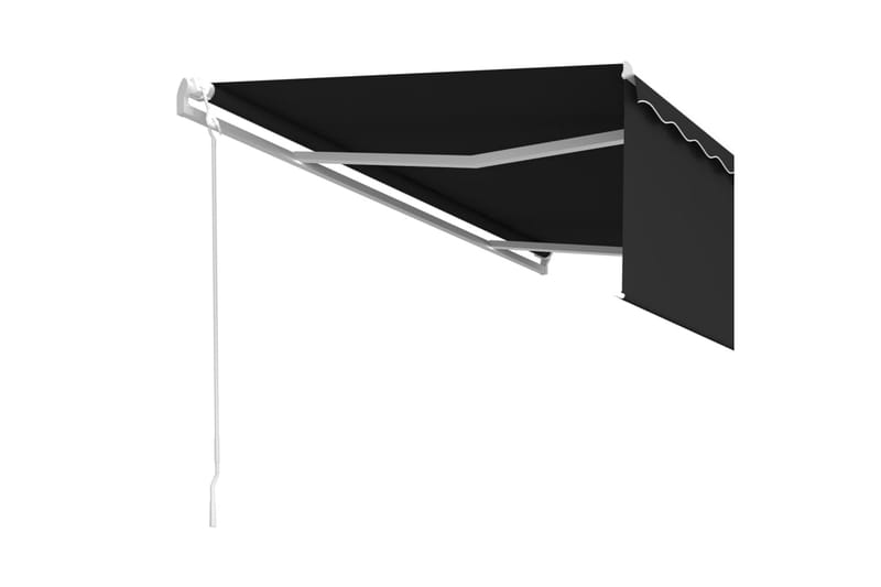 Automatisk uttrekkbar markise med rullegardin 5x3 m - Antrasittgrå - Vindusmarkise - Markiser