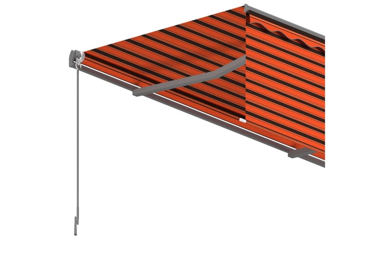 Automatisk uttrekkbar markise med rullegardin 5x3m oransje b - Oransj - Balkongmarkise - Markiser - Terrassemarkise