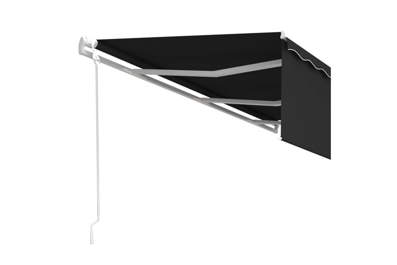 Automatisk uttrekkbar markise med rullegardin 6x3 m - Antrasittgrå - Vindusmarkise - Markiser