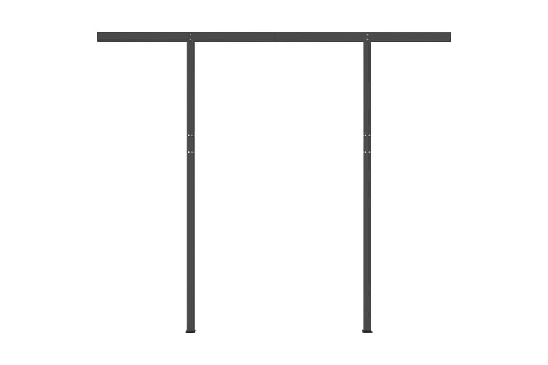 Automatisk uttrekkbar markise med stolper 3,5x2,5 m - Balkongmarkise - Markiser - Terrassemarkise