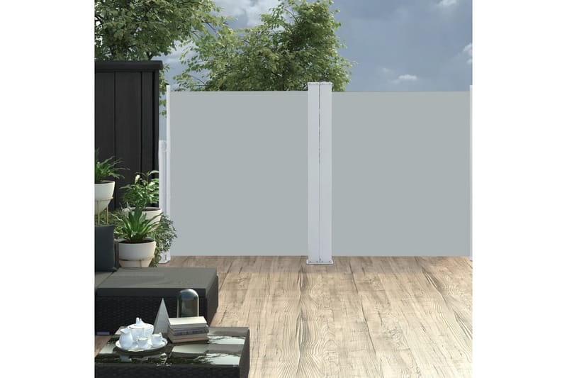 beBasic Uttrekkbar sidemarkise antrasitt 160x600 cm - AntrasittgrÃ¥ - Balkongmarkise - Markiser - Sidemarkise - Balkongbeskyttelse