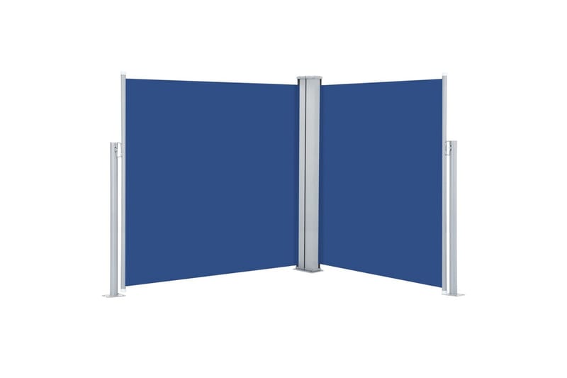 beBasic Uttrekkbar sidemarkise blå 160x600 cm - BlÃ¥ - Hagemøbler - Solbeskyttelse - Markiser - Balkongmarkise