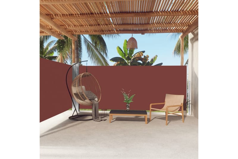 beBasic Uttrekkbar sidemarkise brun 160x600 cm - Hagemøbler - Solbeskyttelse - Markiser - Balkongmarkise