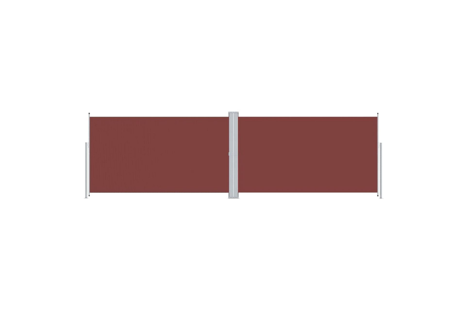 beBasic Uttrekkbar sidemarkise brun 160x600 cm - Hagemøbler - Solbeskyttelse - Markiser - Balkongmarkise