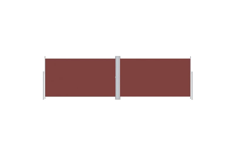 beBasic Uttrekkbar sidemarkise brun 160x600 cm - Hagemøbler - Solbeskyttelse - Markiser - Balkongmarkise