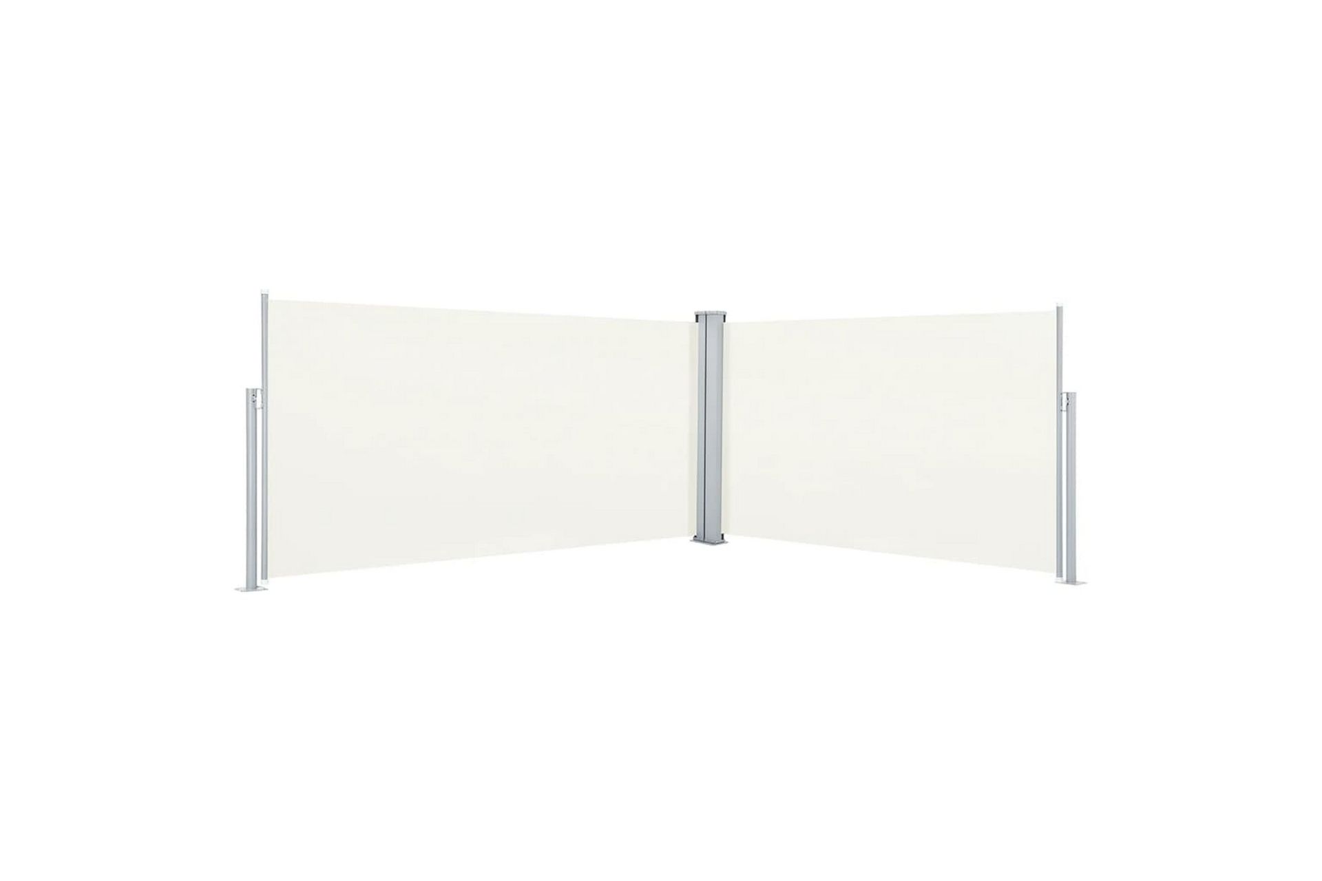 beBasic Uttrekkbar sidemarkise kremhvit 160x600 cm - Hagemøbler - Solbeskyttelse - Markiser - Balkongmarkise