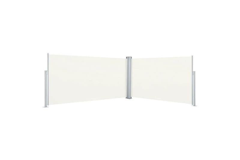 beBasic Uttrekkbar sidemarkise kremhvit 160x600 cm - Hagemøbler - Solbeskyttelse - Markiser - Balkongmarkise
