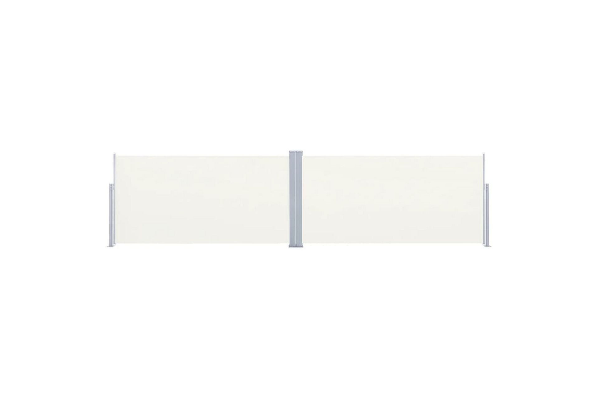 beBasic Uttrekkbar sidemarkise kremhvit 160x600 cm - Hagemøbler - Solbeskyttelse - Markiser - Balkongmarkise