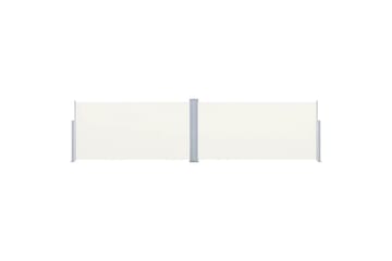 beBasic Uttrekkbar sidemarkise kremhvit 160x600 cm - Hagemøbler - Solbeskyttelse - Markiser - Balkongmarkise