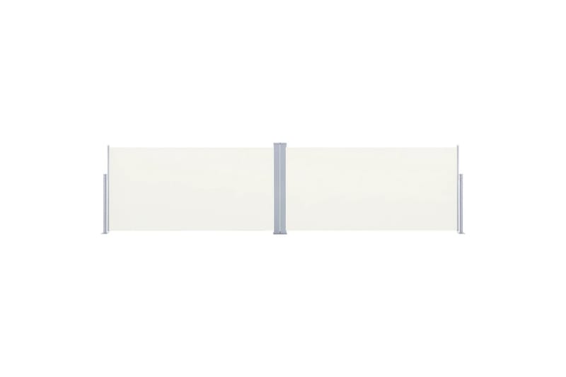 beBasic Uttrekkbar sidemarkise kremhvit 160x600 cm - Hagemøbler - Solbeskyttelse - Markiser - Balkongmarkise