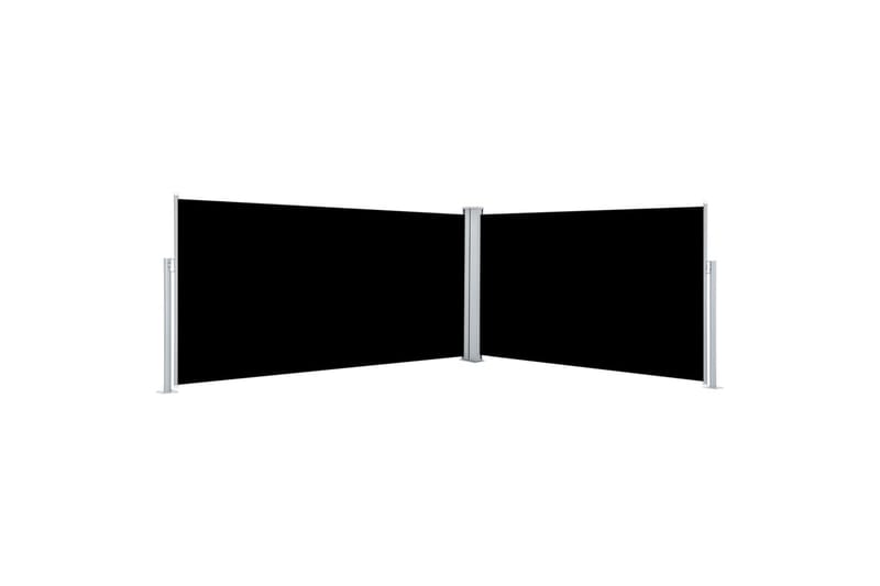 beBasic Uttrekkbar sidemarkise svart 160x600 cm - Svart - Balkongmarkise - Markiser - Sidemarkise - Balkongbeskyttelse